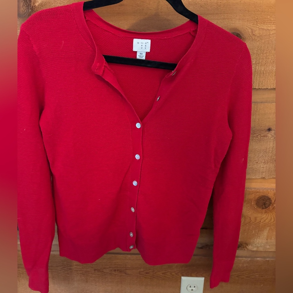Red button up